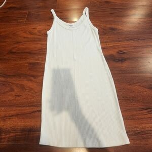 LNA White Ribbed Mini Dress